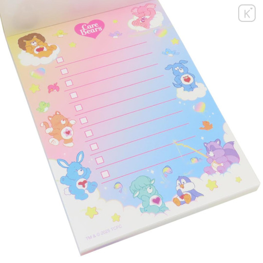 Japan Care Bears A6 Notepad - Todo List Rainbow Sky - 2