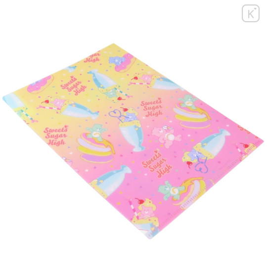 Japan Care Bears 2 Pockets A5 Clear File - Sweets Sugar High - 2