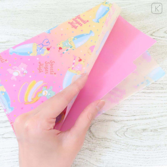 Japan Care Bears 2 Pockets A5 Clear File - Sweets Sugar High - 3