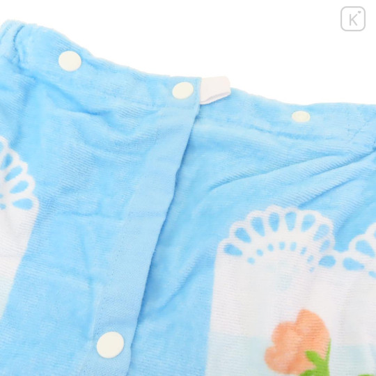 Japan Ghibli Kids Wrap Towel 80cm - Kiki's Delivery Service : Jiji Strawberry Wreath Light Blue - 3