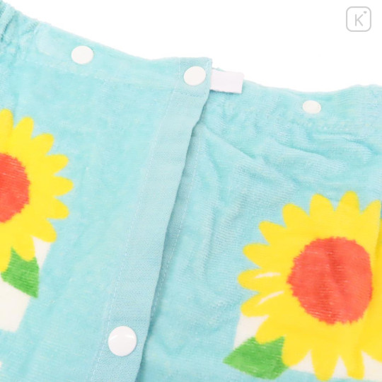 Japan Ghibli Kids Wrap Towel 80cm - My Neighbor Totoro : Sunflower Light Blue - 3