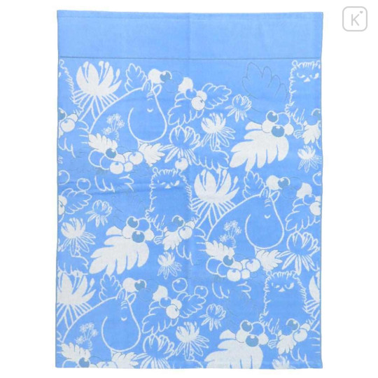 Japan Moomin Towel Blanket - Moomintroll : Silhouette Blue - 1