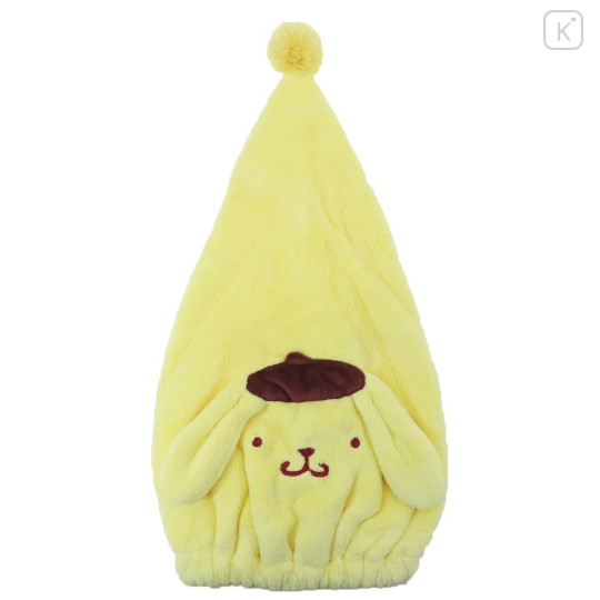 Japan Sanrio Quick Dry Hair Cap Towel - Pompompurin : Smile Face - 1