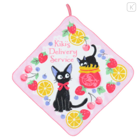 Japan Ghibli Hand Towel with Loop - Kiki's Delivery Service : Jiji Fruit Jam - 1