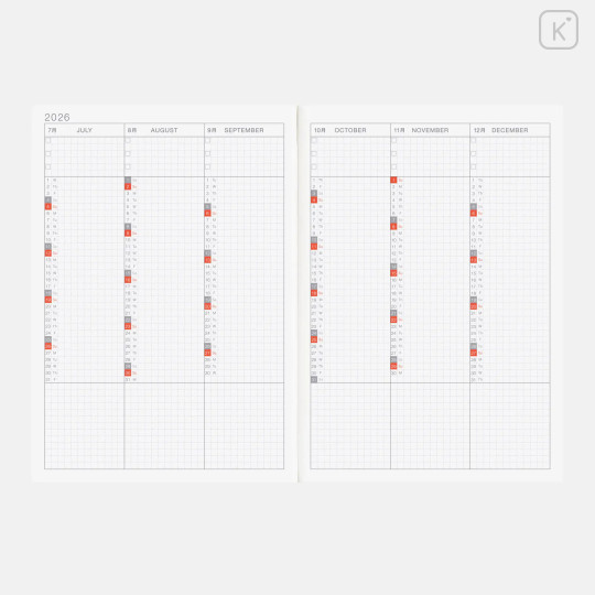 Japan Hobonichi Techo A5 Daily Cousin Book English - 2026 Jan / Mon Start - 5