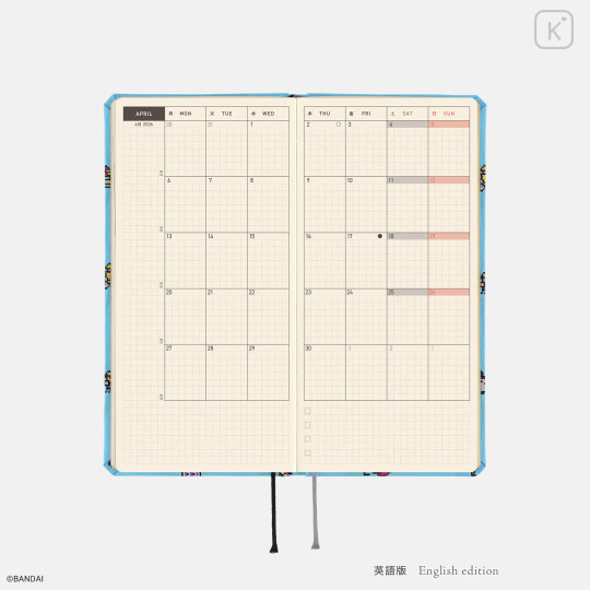 Japan Hobonichi Techo Weeks Hardcover Horizontal English - Our Tamagotchi / 2026 Jan / Mon Start - 3