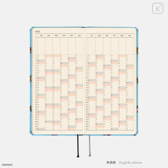 Japan Hobonichi Techo Weeks English Slim Schedule Book - 2026 Monday Start Tamagotchi - 5