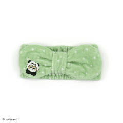 Japan Mofusand Hair Band with Ribbon - Panda Cat Green