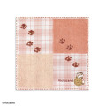 Japan Mofusand Towel Handkerchief - Cookie Cat Gingham Pink - 1