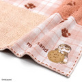 Japan Mofusand Towel Handkerchief - Cookie Cat Gingham Pink - 2