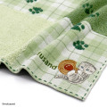 Japan Mofusand Towel Handkerchief - Cookie Cat Gingham Green - 2