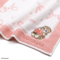 Japan Mofusand Towel Handkerchief - Fruit Peach Cat Ribbon Pink - 2