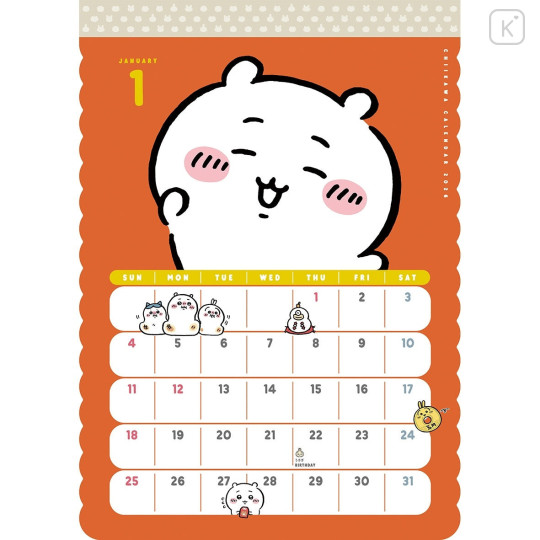 Japan Chiikawa Wall Calendar - Chiikawa : Face 2026 - 2
