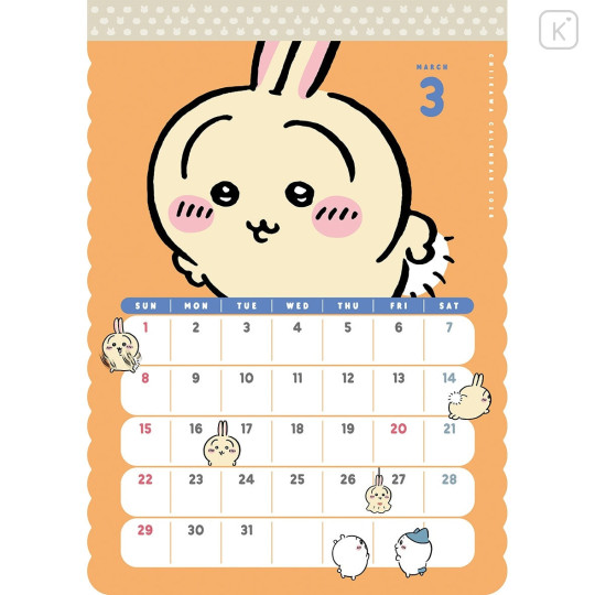 Japan Chiikawa Wall Calendar - Chiikawa : Face 2026 - 4