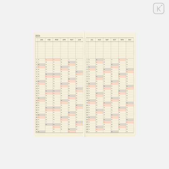 Japan Hobonichi Techo Weeks English Slim Schedule Book - Moomin : 2026 Monday Start Mint - 5