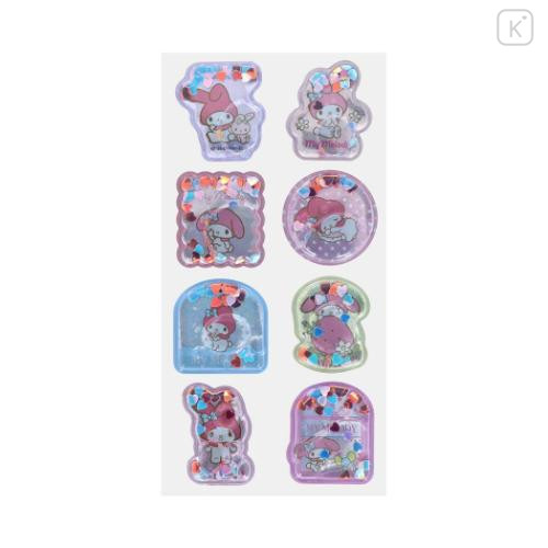 Japan Sanrio Water Puffy Sticker - My Melody : Petit Collection Glitter - 2