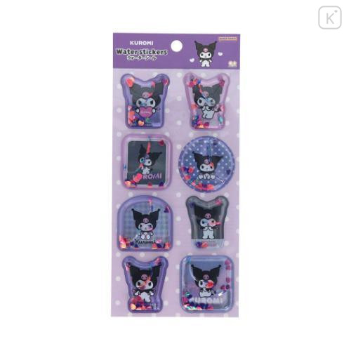 Japan Sanrio Water Puffy Sticker - Kuromi : Petit Collection Glitter - 1