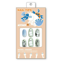 Japan Moomin Nail Tips - Hattifatteners & Moomintroll : Blue Green