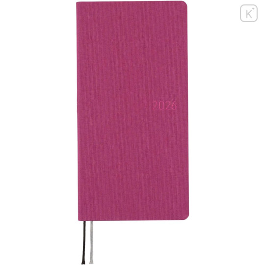 Japan Hobonichi Techo Weeks Hardcover Horizontal Japanese - Colors Peony Purple / 2026 Jan / Mon Start - 1