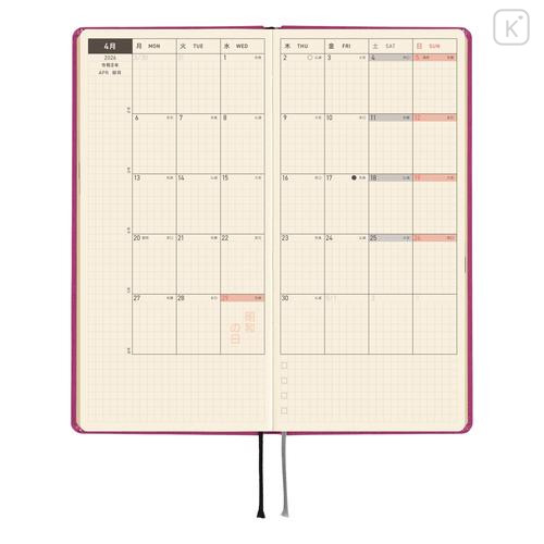 Japan Hobonichi Techo Weeks Japanese Slim Schedule Book - 2026 Piany Purple - 3