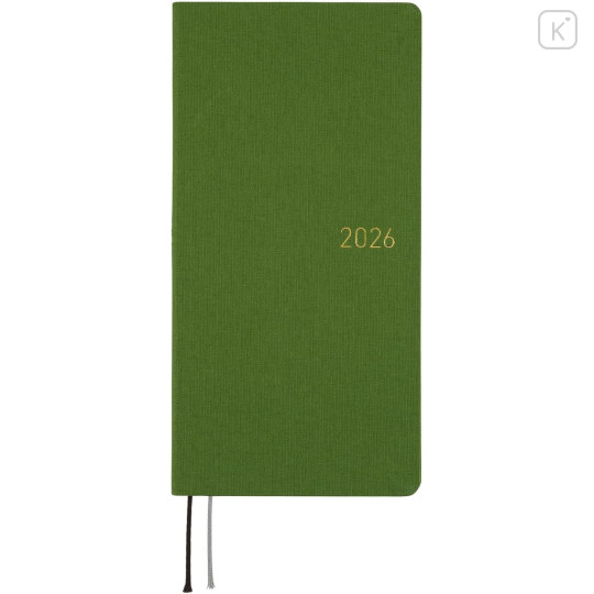 Japan Hobonichi Techo Weeks Hardcover Horizontal English - Colors Antique Green / 2026 Jan / Mon Start - 1
