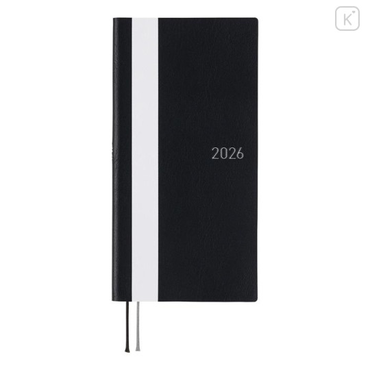 Japan Hobonichi Techo Weeks Softcover Horizontal Japanese - White Line Black / 2026 Jan / Mon Start - 1