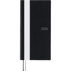 Japan Hobonichi Techo Weeks Softcover Horizontal English - White Line Black / 2026 Jan / Mon Start