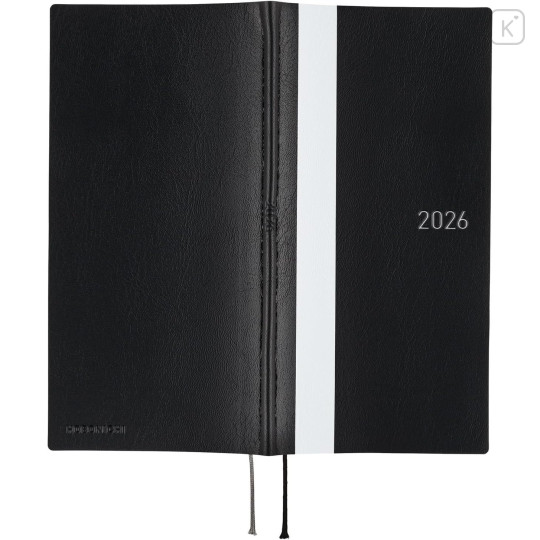 Japan Hobonichi Techo Weeks Softcover Horizontal English - White Line Black / 2026 Jan / Mon Start - 2
