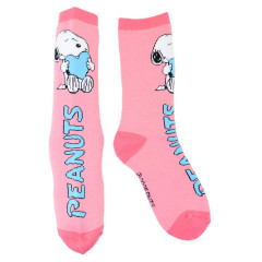 Japan Peanuts Warm Socks - Snoopy : Neon Pink Blue Heart