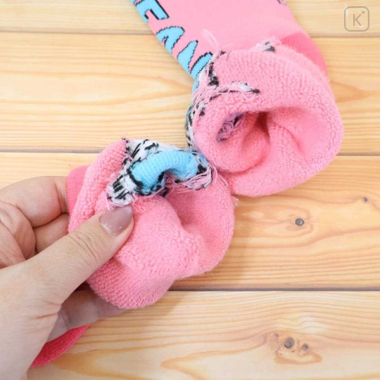 Japan Peanuts Warm Socks - Snoopy : Neon Pink Blue Heart - 2