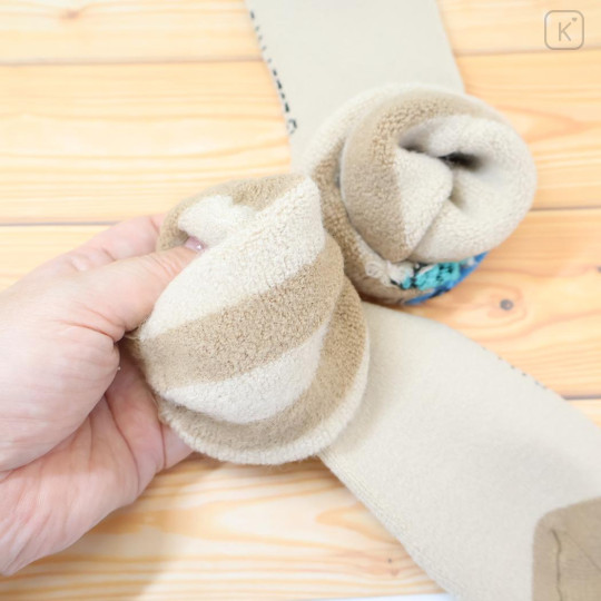 Japan Peanuts Warm Socks - Snoopy : Winter Outdoor Style Beige - 2