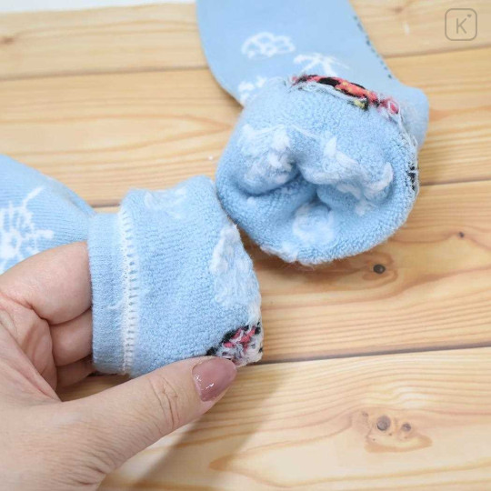 Japan Peanuts Warm Socks - Snoopy & Woodstock : Winter Outdoor Style Snow Blue - 2