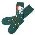 Japan Peanuts Warm Socks - Snoopy & Woodstock : Christmas Green - 1