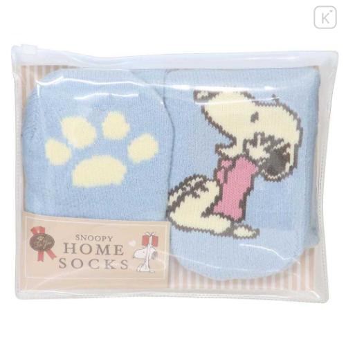 Japan Peanuts Warm Socks - Snoopy : Happy Blue - 4