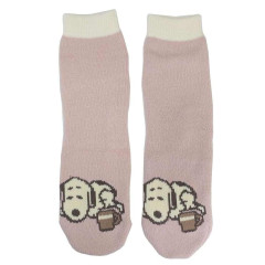 Japan Peanuts Warm Socks - Snoopy : Relax Pink