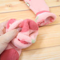 Japan Moomin Warm Socks - Little My : Flower Cherry Pink - 2