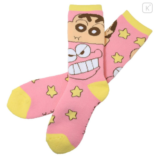 Japan Crayon Shin-chan Warm Socks - Shinnosuke Nohara : Choco Pink - 1