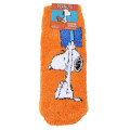 Japan Peanuts Fluffy Socks - Snoopy : Christmas Gift Orange - 1