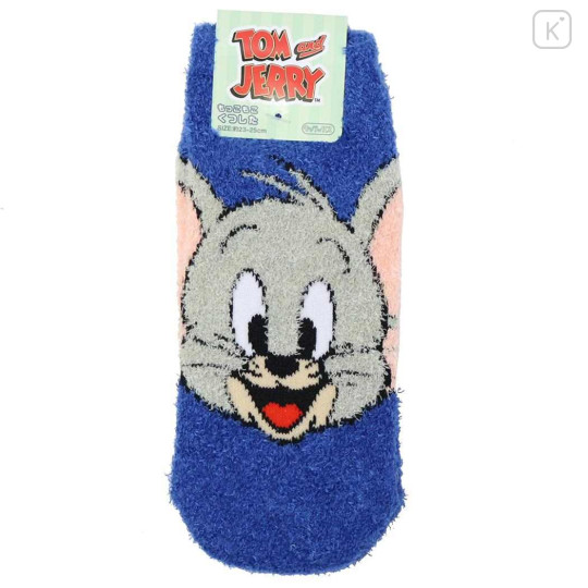 Japan Tom and Jerry Fluffy Socks - Tuffy Face Navy - 1