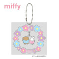 Japan Miffy Swaying Keychain - Boris & Miffy : Flower Wreath - 1