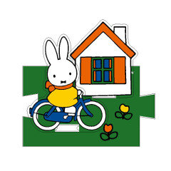 Japan Miffy Acrylic Stand - Miffy : Cycling