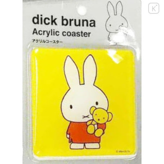 Japan Miffy Acrylic Coaster - Miffy : Orange Dress Bear Yellow - 2