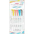Japan Zebra Mildliner Double Ended Brush Pen & Marker Set - Friendly Mild Color - 1