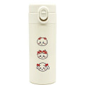 Japan Chiikawa Stainless Steel Bottle 350ml - Chiikawa & Hachiware & Usagi : One Touch Beige Ribbon - 1