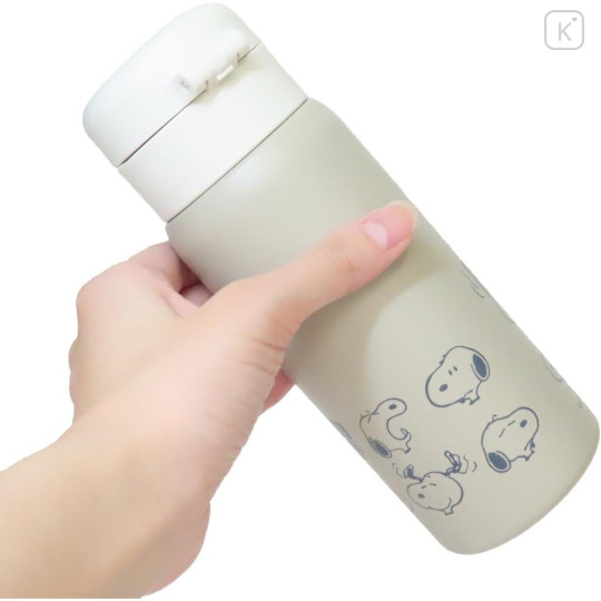 Japan Peanuts Stainless Steel Bottle 350ml - Snoopy : One Touch Life With Snoopy - 4