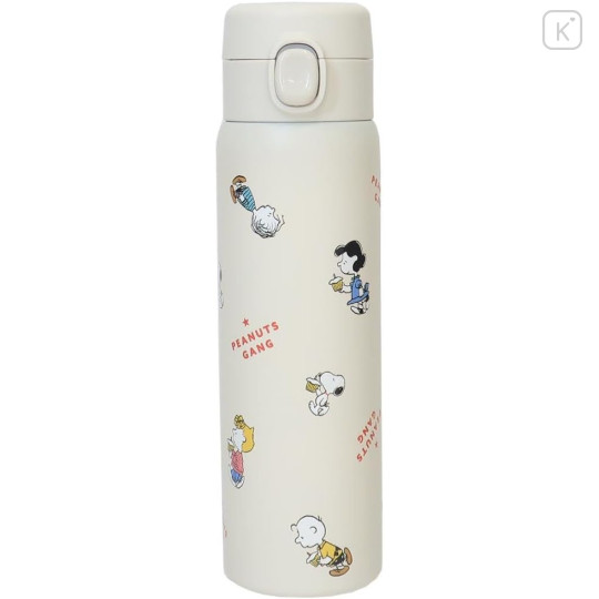 Japan Peanuts Stainless Steel Bottle 480ml - Snoopy : One Touch Gang - 1