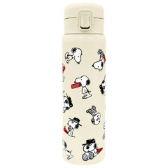 Japan Zebra Stainless Steel Bottle 480ml - Snoopy : One TouchBeige Family Have a Blast