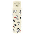 Japan Zebra Stainless Steel Bottle 480ml - Snoopy : One TouchBeige Family Have a Blast - 1