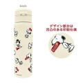 Japan Zebra Stainless Steel Bottle 480ml - Snoopy : One TouchBeige Family Have a Blast - 2