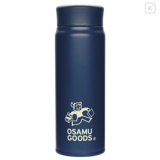 Japan Osamu Goods Stainless Steel Bottle 480ml - Have A Nice Day Navy - 1
